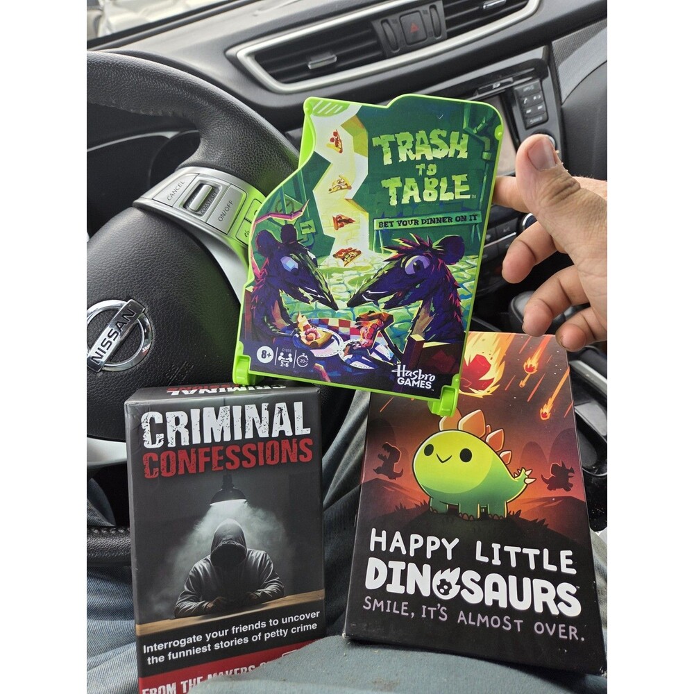 Family Game Night 3-Game Party Lot - Happy Little Dinosaurs Trash to Table